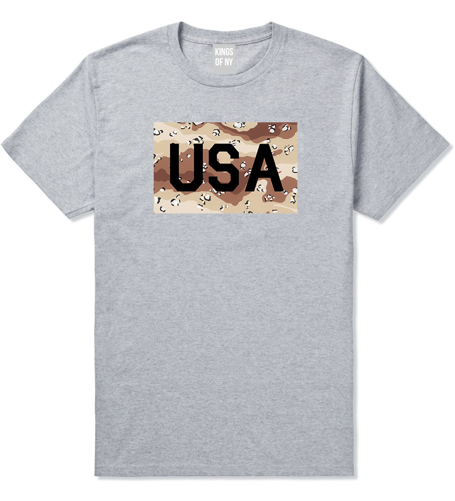 USA_Desert_Camo_Army Mens Grey T-Shirt by Kings Of NY