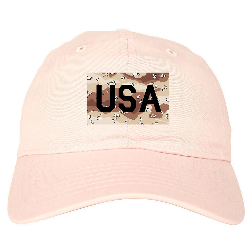 USA_Desert_Camo_Army Mens Pink Snapback Hat by Kings Of NY