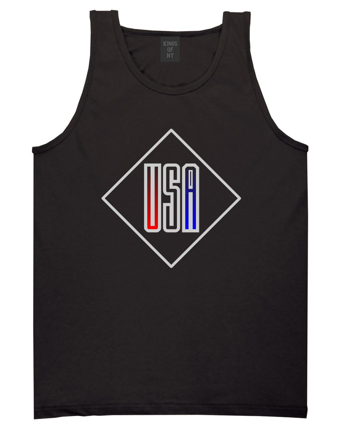USA Diamond Logo Tank Top in Black