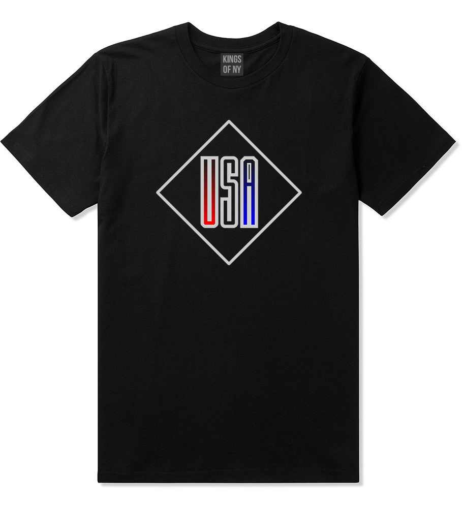 USA Diamond Logo T-Shirt in Black