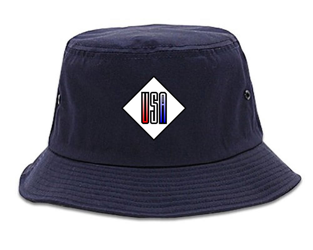 USA Diamond Logo Bucket Hat in Blue