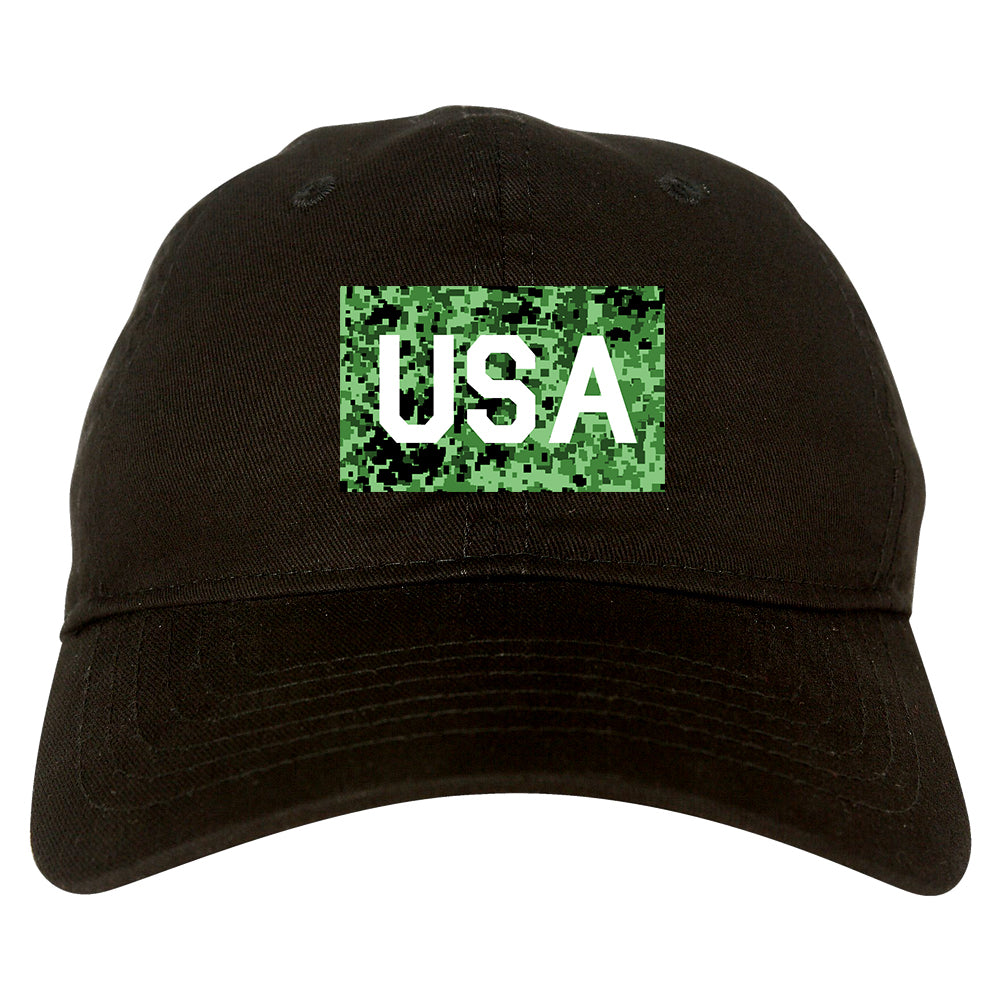 USA_Digital_Camo_Army Mens Black Snapback Hat by Kings Of NY