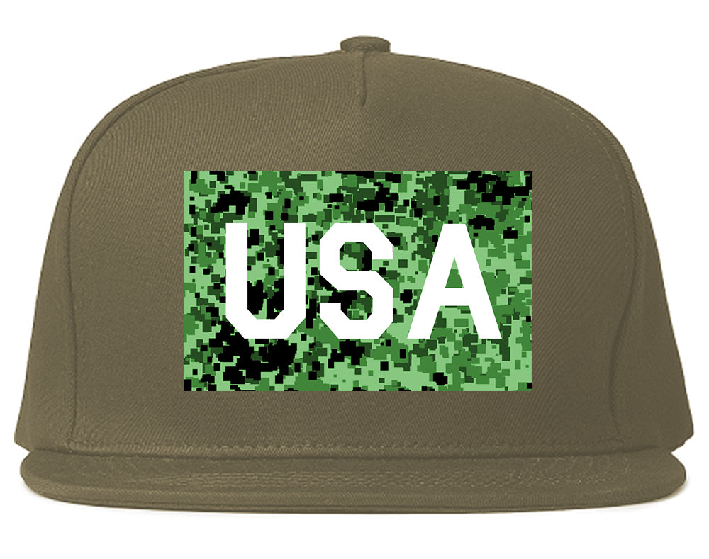 USA_Digital_Camo_Army Mens Grey Snapback Hat by Kings Of NY