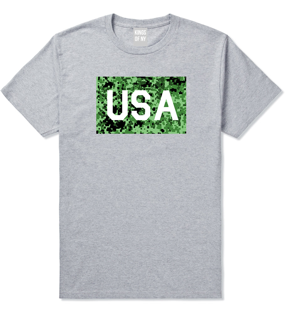 USA_Digital_Camo_Army Mens Grey T-Shirt by Kings Of NY