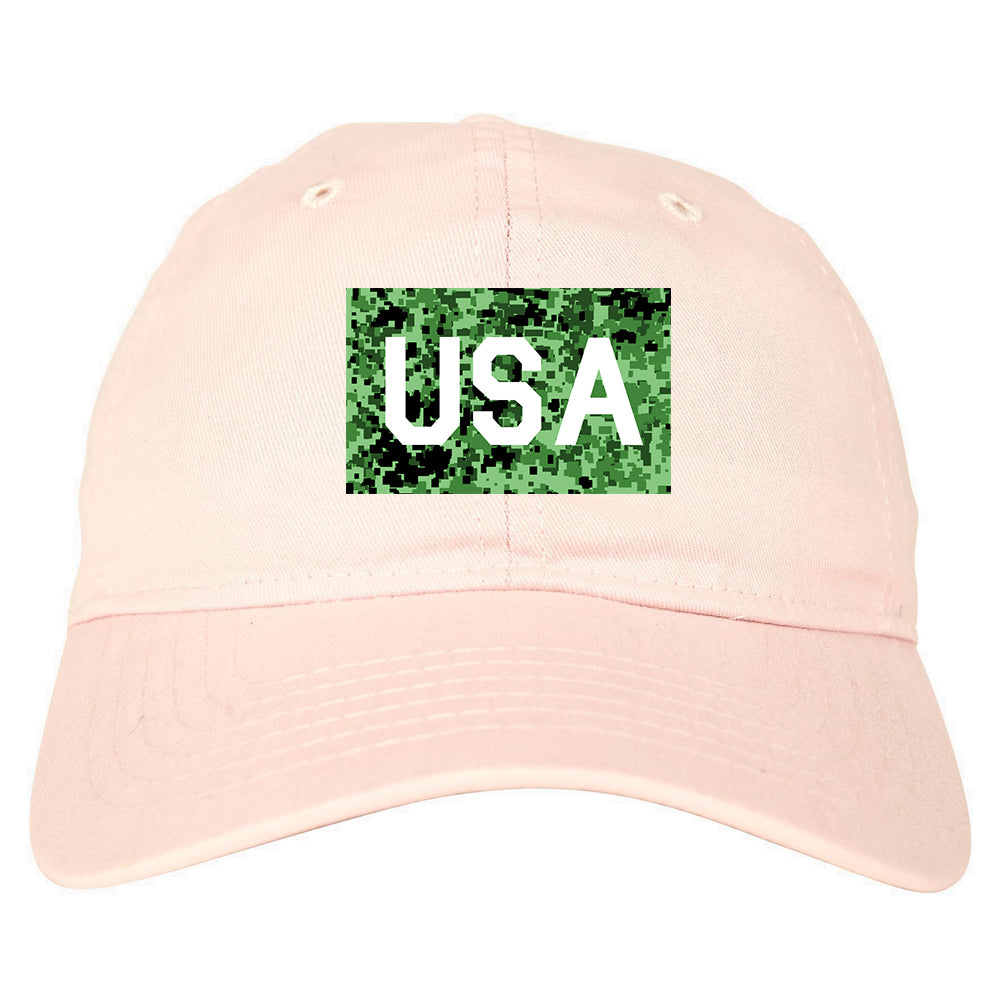 USA_Digital_Camo_Army Mens Pink Snapback Hat by Kings Of NY