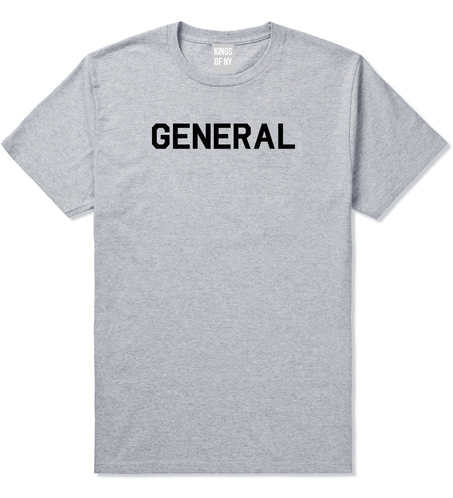 US General WW2 Mens Grey T-Shirt by KINGS OF NY