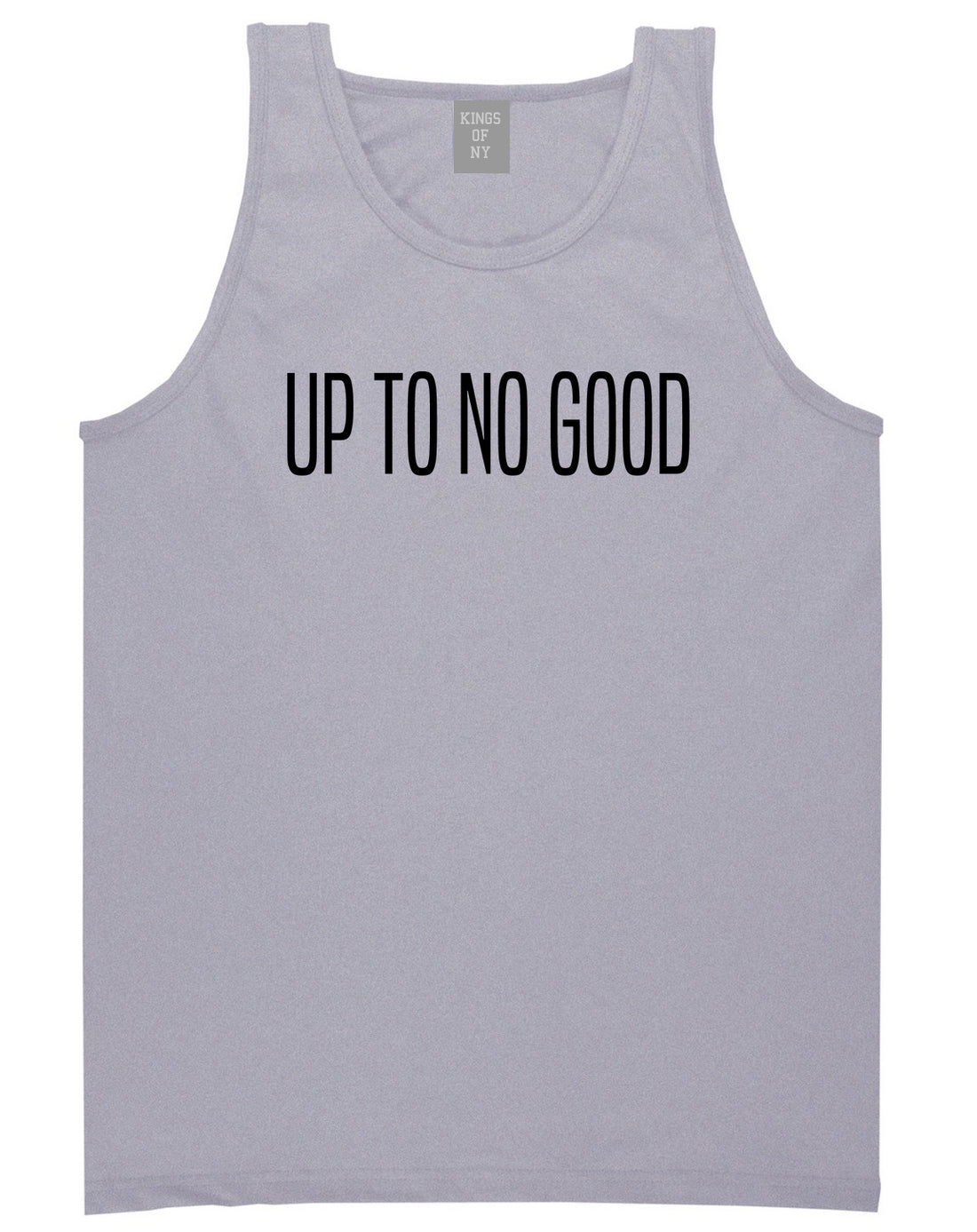 Up_To_No_Good Mens Grey Tank Top Shirt by Kings Of NY