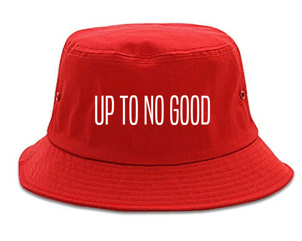 Up_To_No_Good Mens Red Bucket Hat by Kings Of NY
