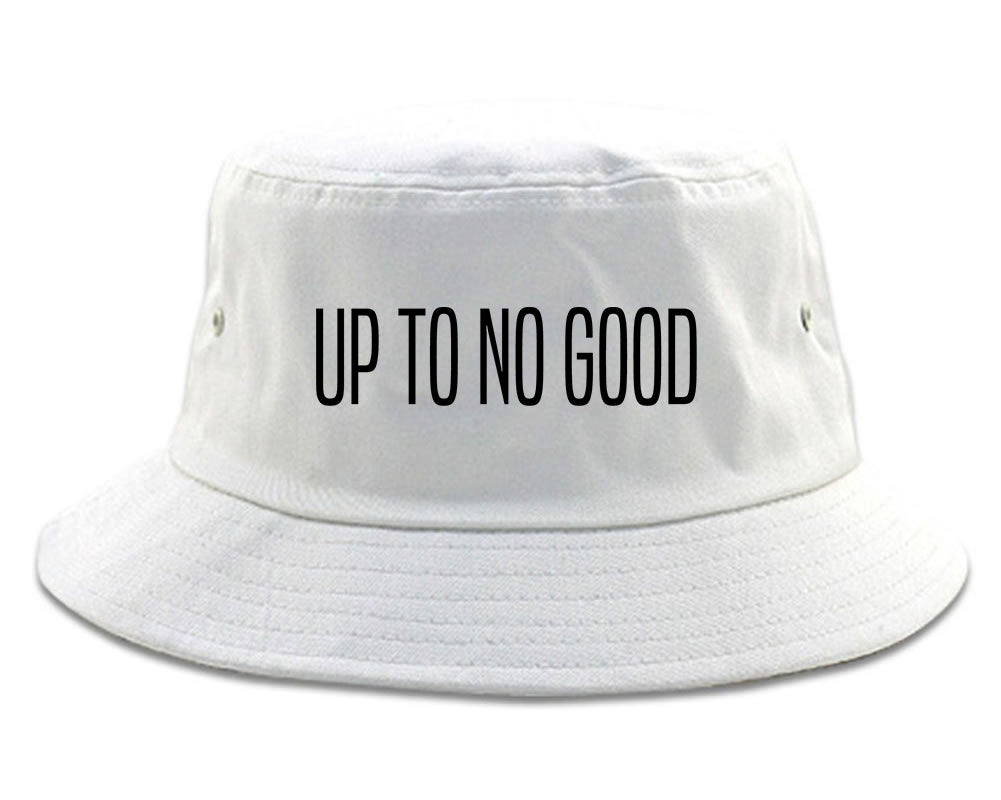 Up_To_No_Good Mens White Bucket Hat by Kings Of NY