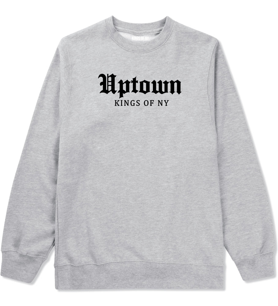 Uptown Old English Mens Crewneck Sweatshirt Grey by Kings Of NY