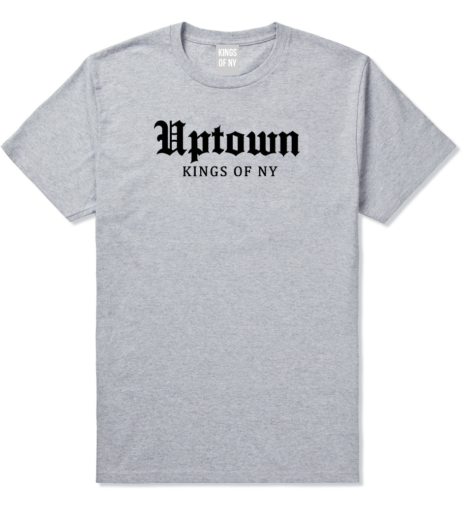 Uptown Old English Mens T-Shirt Grey by Kings Of NY