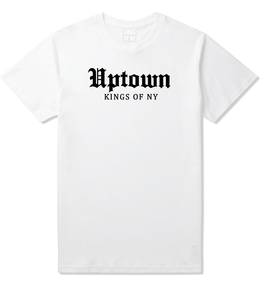 Uptown Old English Mens T-Shirt White by Kings Of NY
