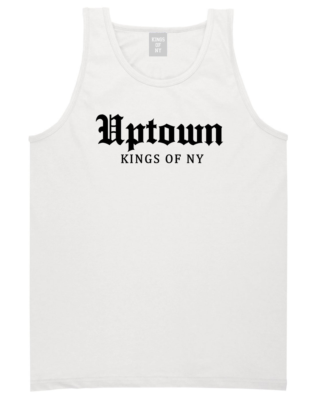 Uptown Old English Mens Tank Top Shirt White by Kings Of NY