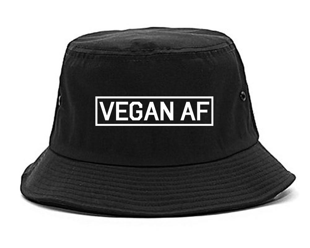 Vegan AF Vegetarian Bucket Hat Black