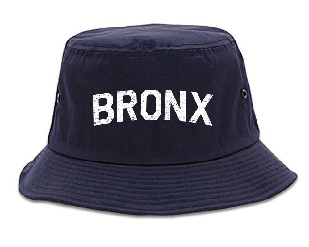 Vintage Bronx New York Mens Bucket Hat Navy Blue