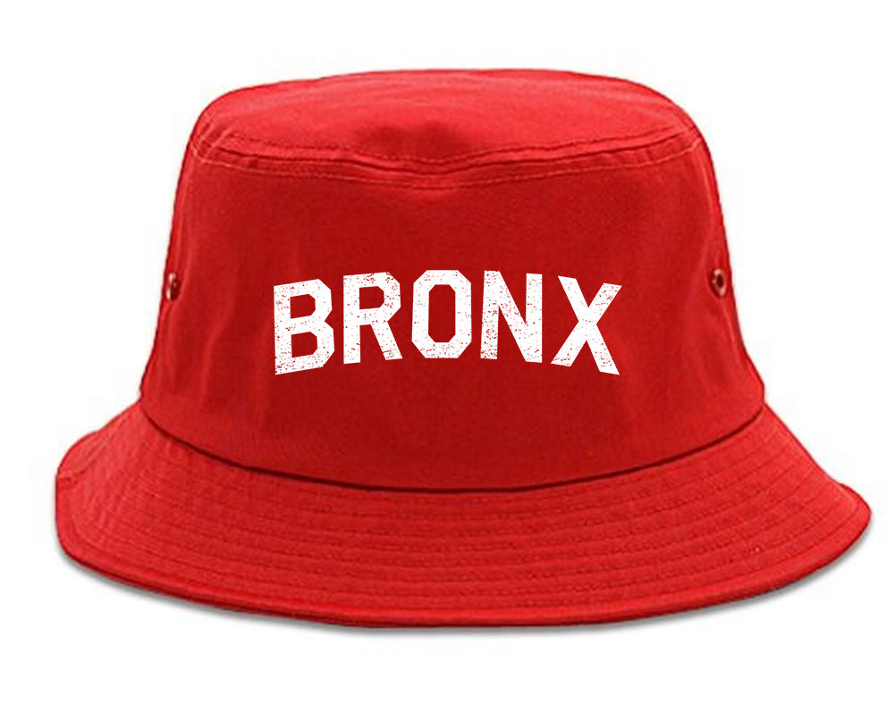 Vintage Bronx New York Mens Bucket Hat Red