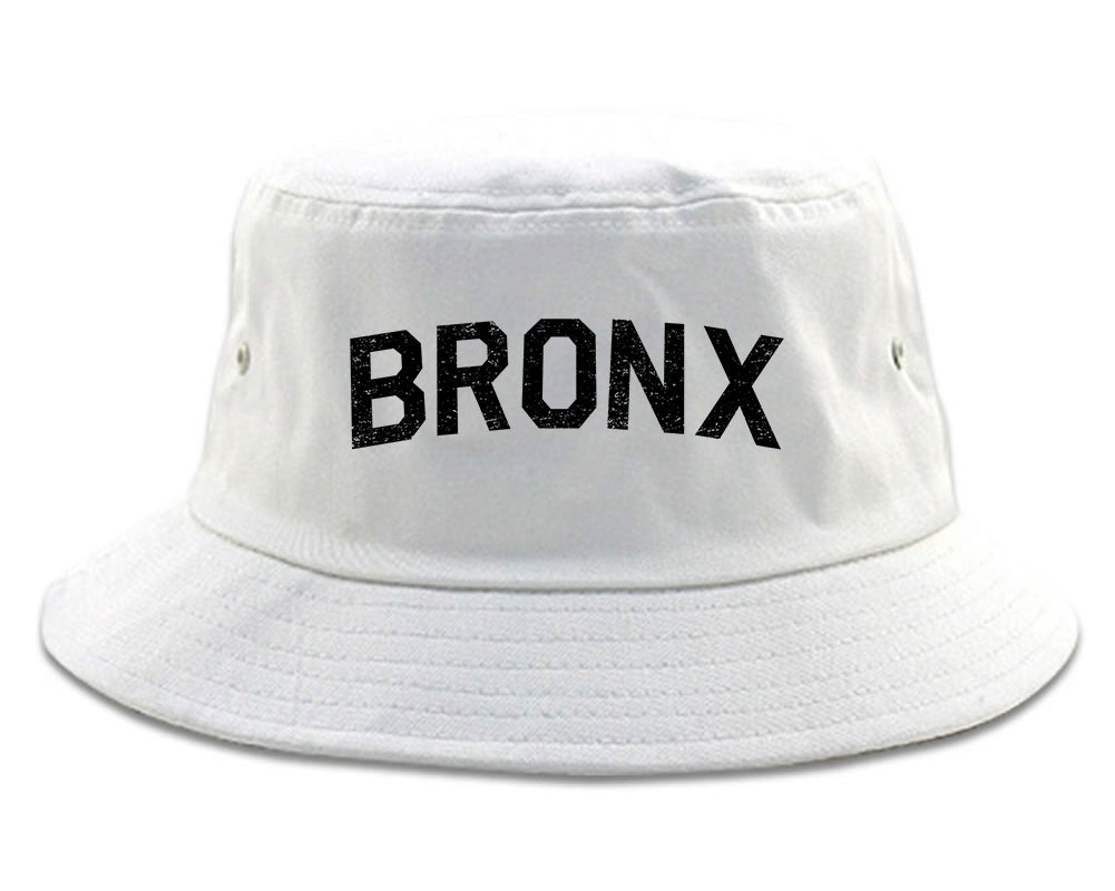 Vintage Bronx New York Mens Bucket Hat White