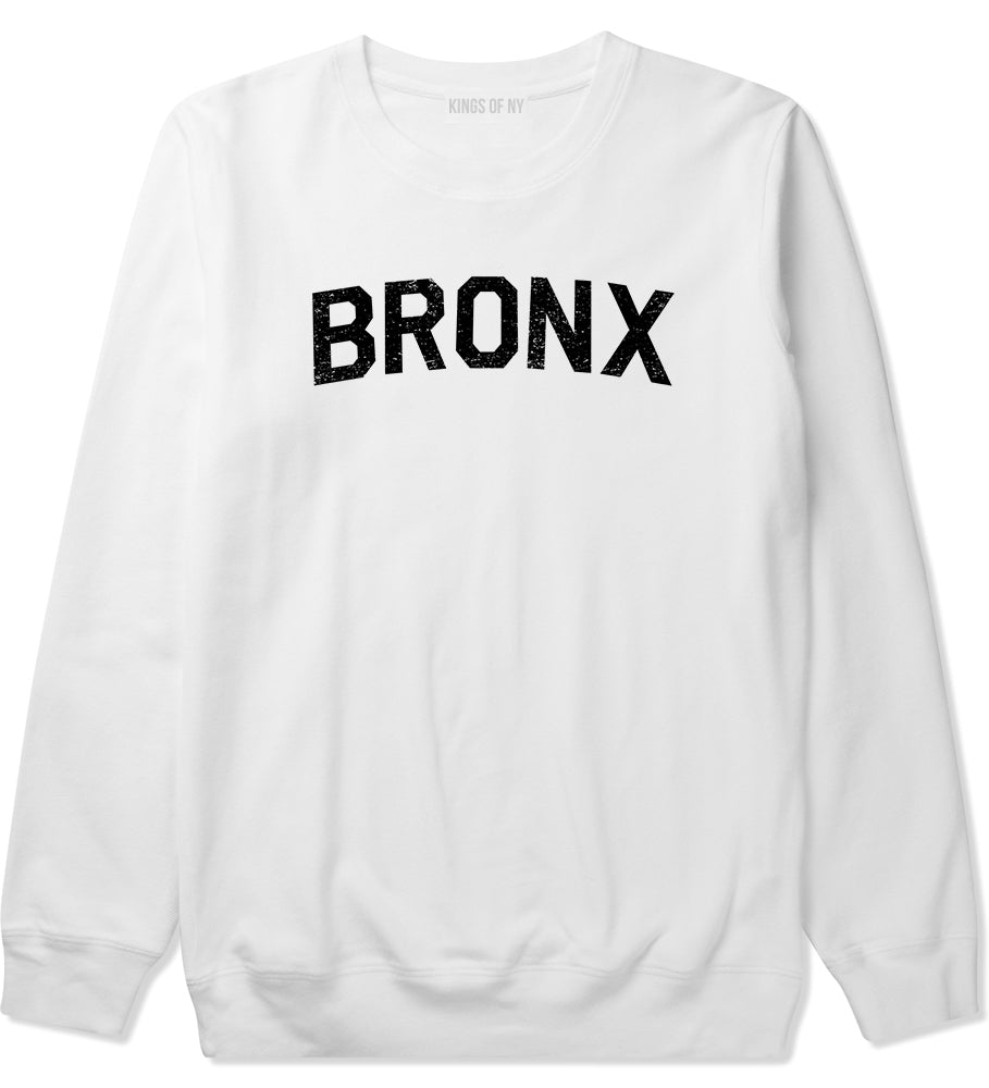 Vintage Bronx New York Mens Crewneck Sweatshirt White