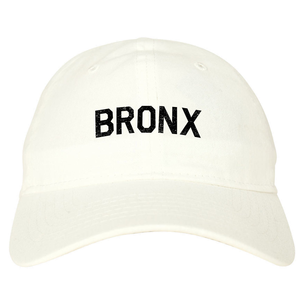 Vintage Bronx New York Mens Dad Hat White