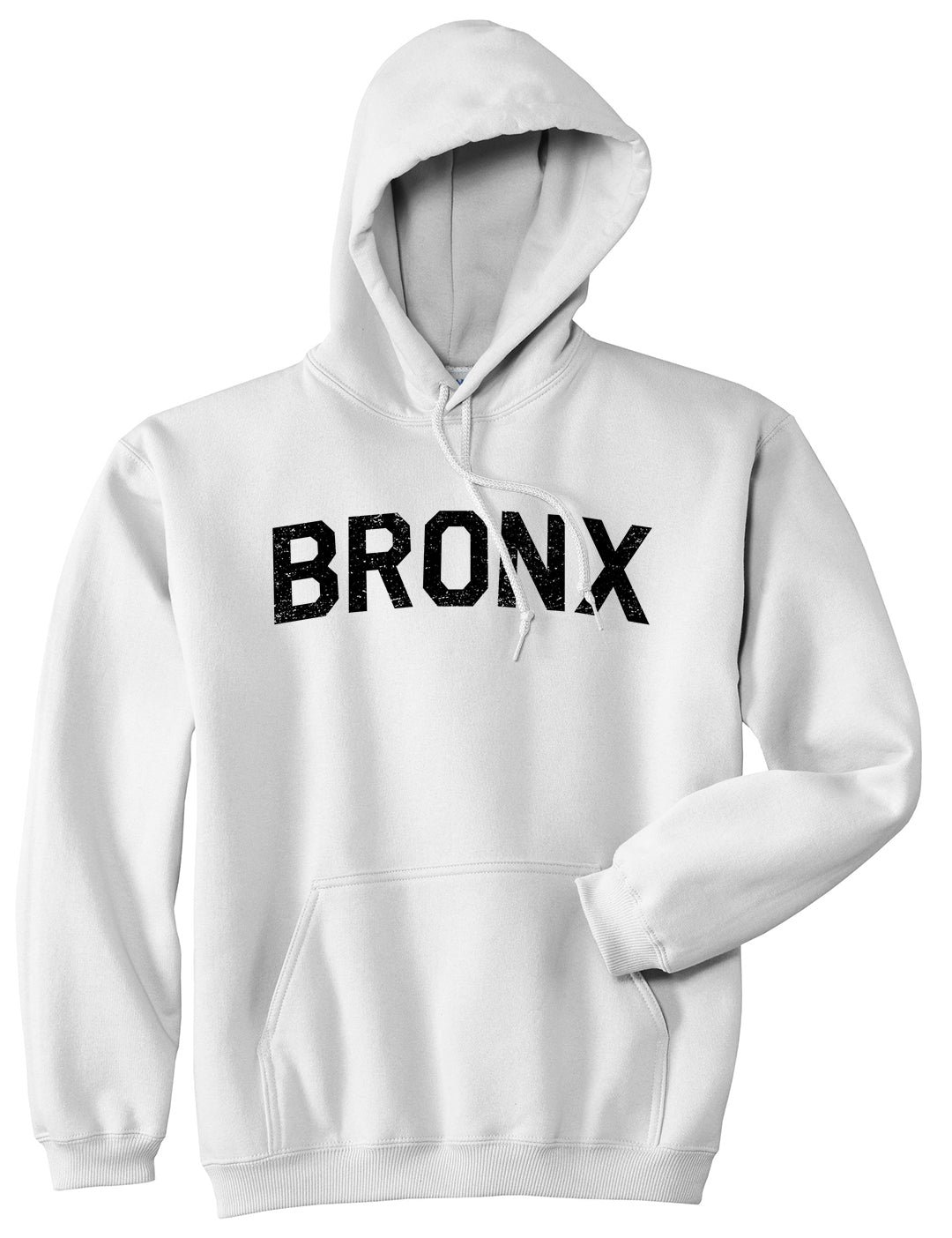 Vintage Bronx New York Mens Pullover Hoodie White