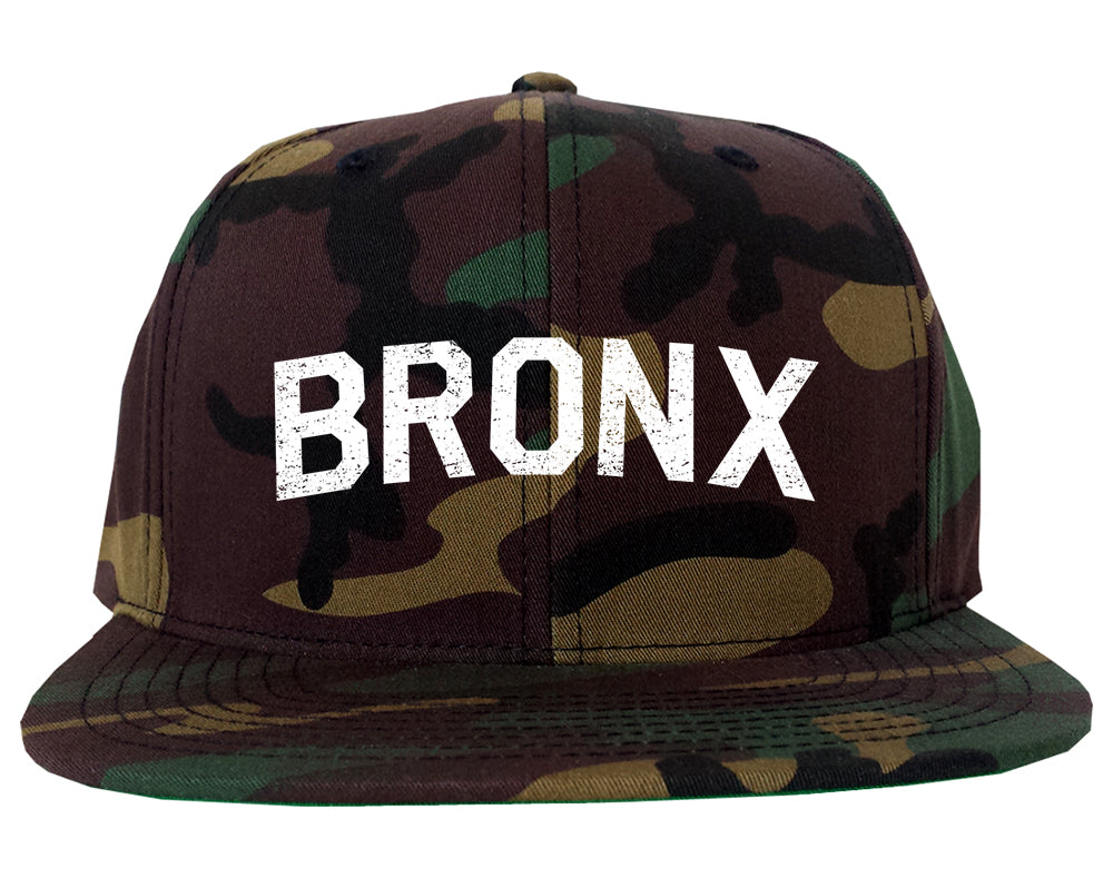Vintage Bronx New York Mens Snapback Hat Army Camo