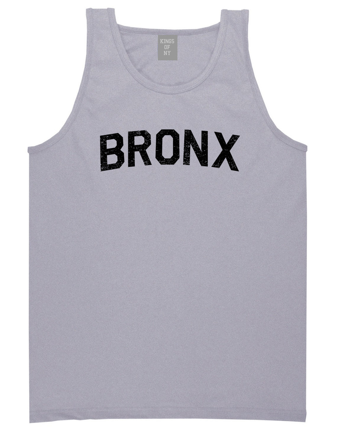 Vintage Bronx New York Mens Tank Top T-Shirt Grey