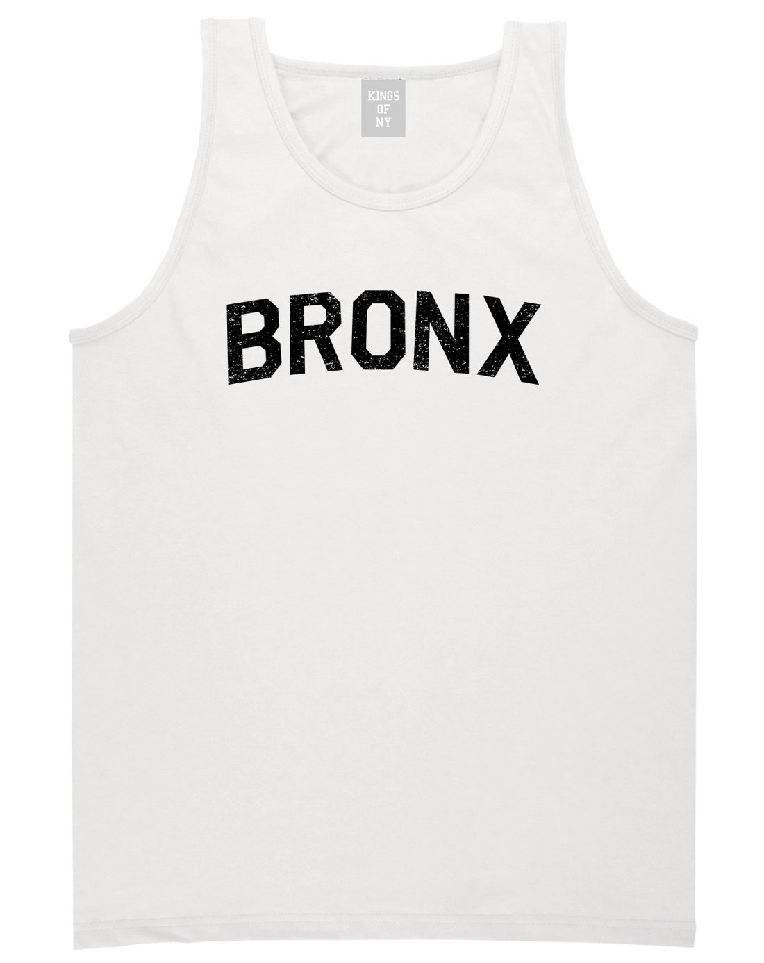 Vintage Bronx New York Mens Tank Top T-Shirt White