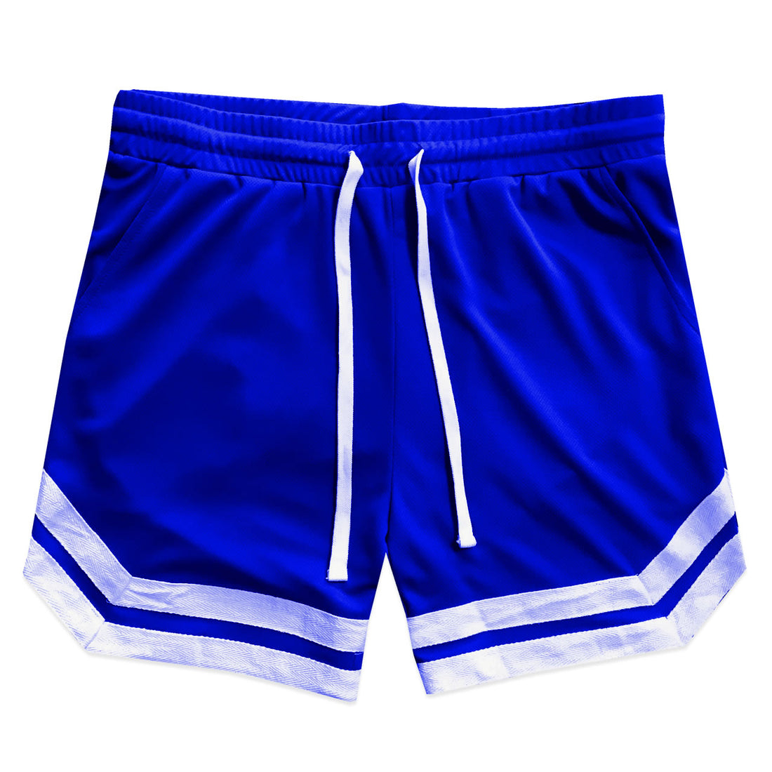 Royal Blue Mens Mesh Basketball Shorts With Pockets