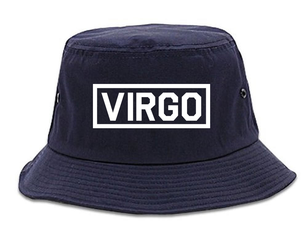 Virgo_Horoscope_Sign Navy Blue Bucket Hat