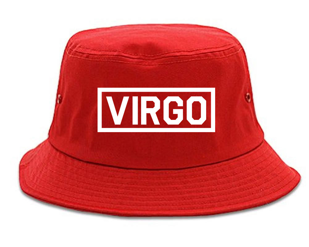 Virgo_Horoscope_Sign Red Bucket Hat