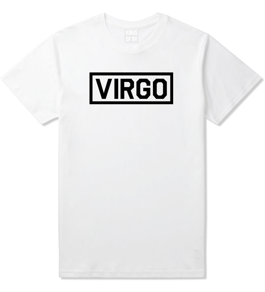 Virgo Horoscope Sign Mens White T-Shirt by KINGS OF NY