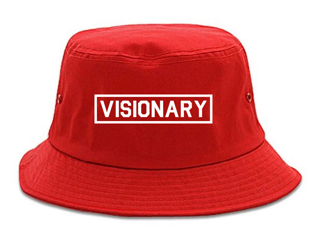 Visionary Box Mens Bucket Hat Red