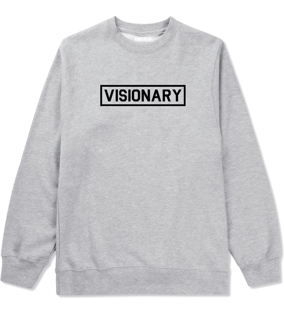 Visionary Box Mens Crewneck Sweatshirt Grey by Kings Of NY