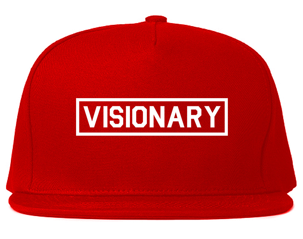 Visionary Box Mens Snapback Hat Red