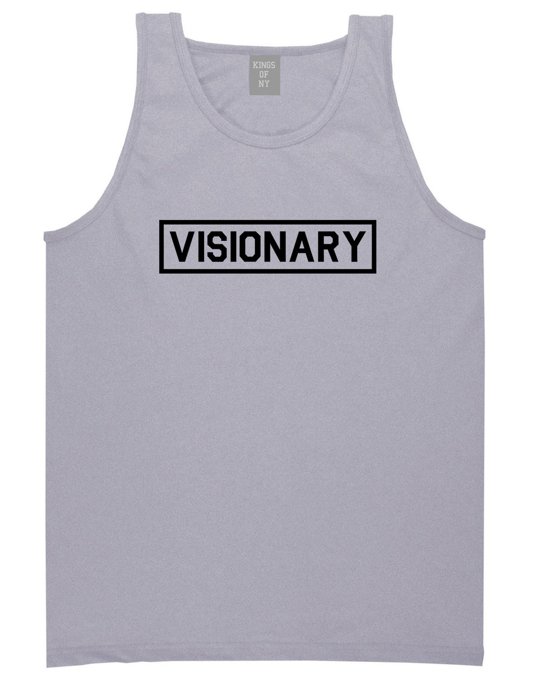 Visionary Box Mens Tank Top Shirt Grey by Kings Of NY