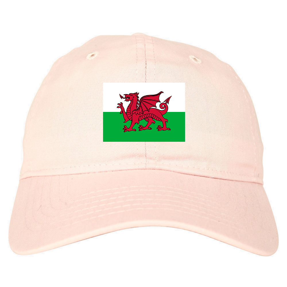 Wales Flag Country Chest Dad Hat Baseball Cap Pink