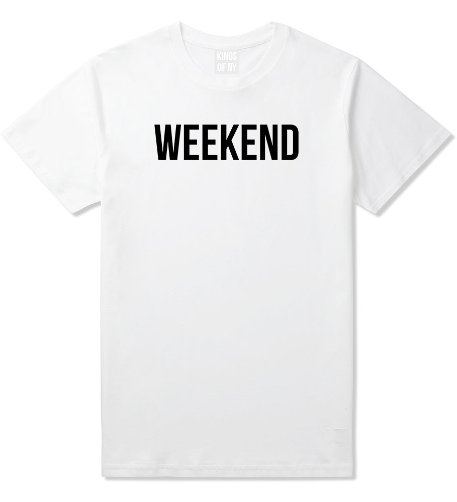 Weekend Mens White T-Shirt by Kings Of NY