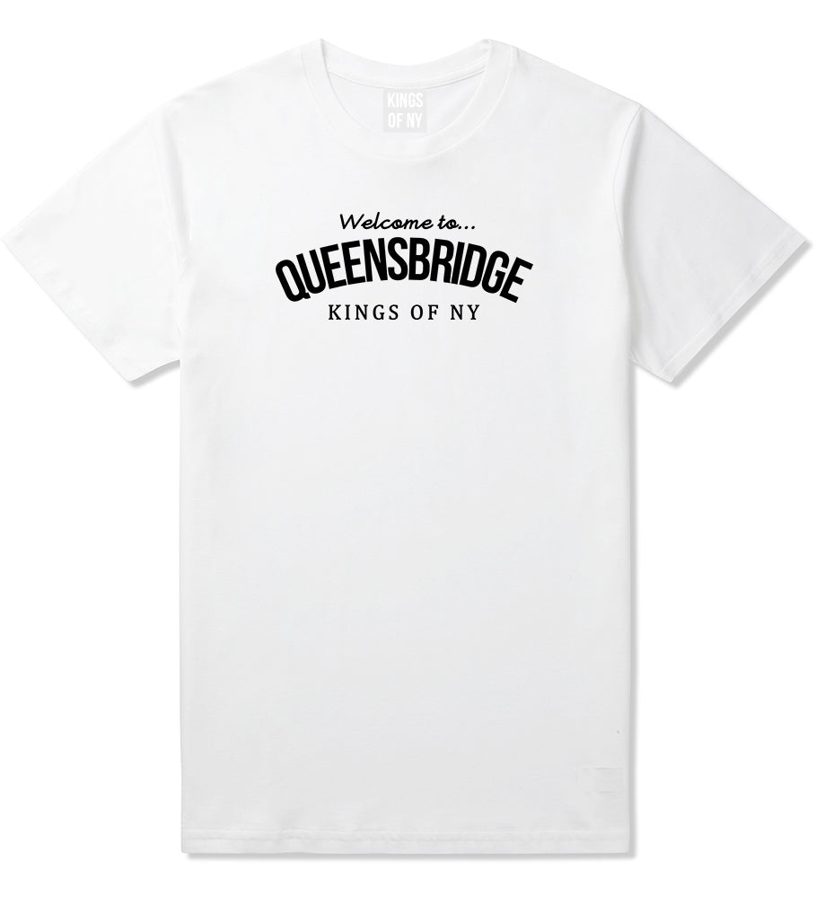 Welcome To Queensbridge Mens T-Shirt White by Kings Of NY