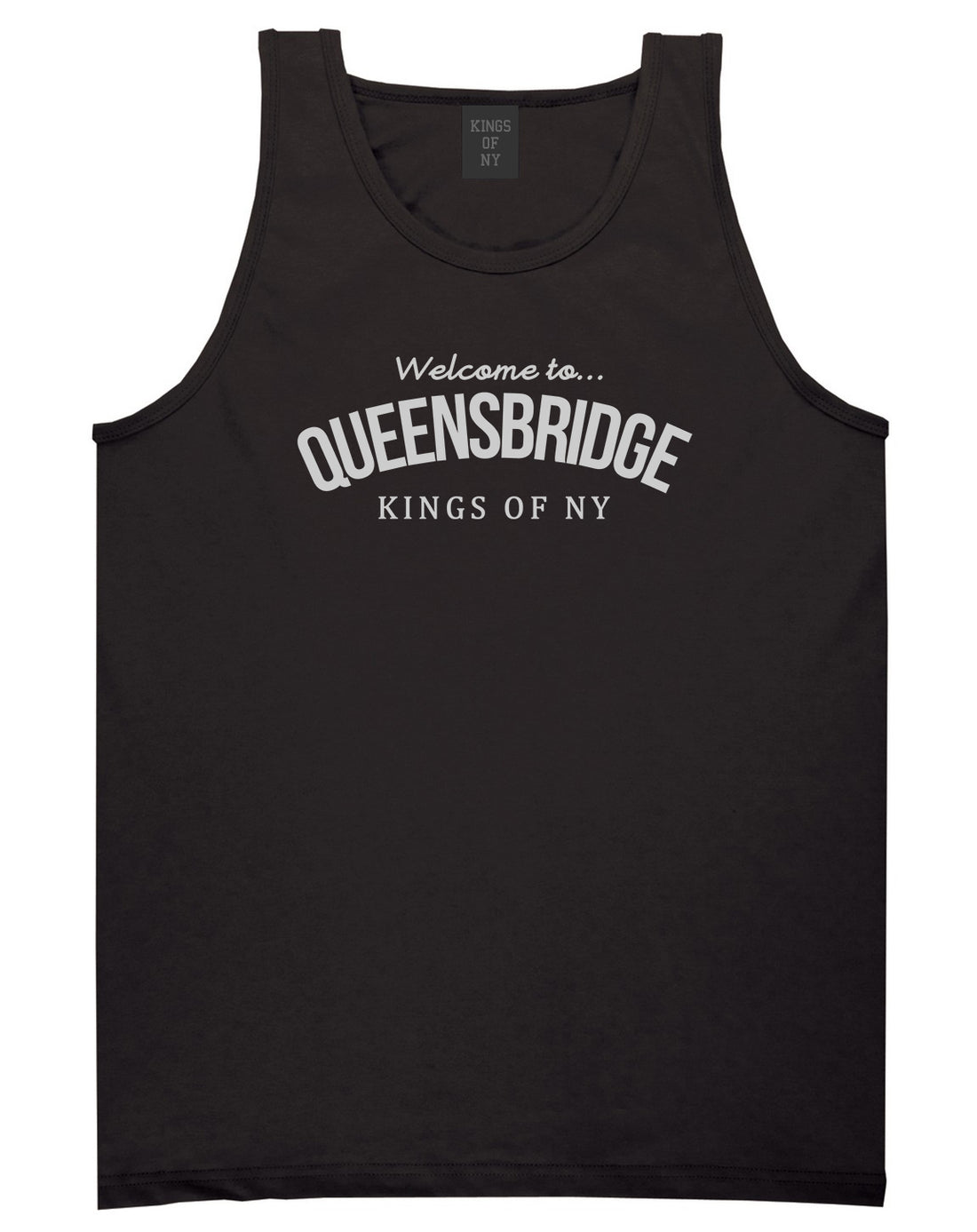 Welcome To Queensbridge Mens Tank Top Shirt Black by Kings Of NY
