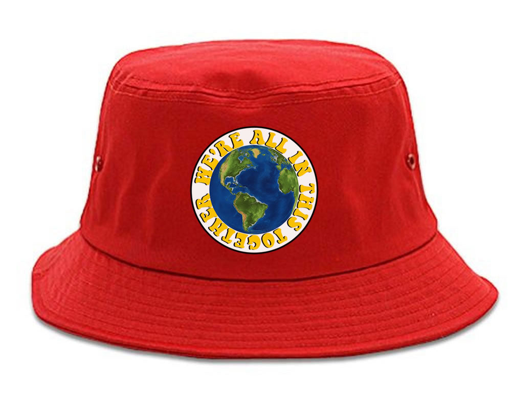 We're All In This Together Earth Bucket Hat Red