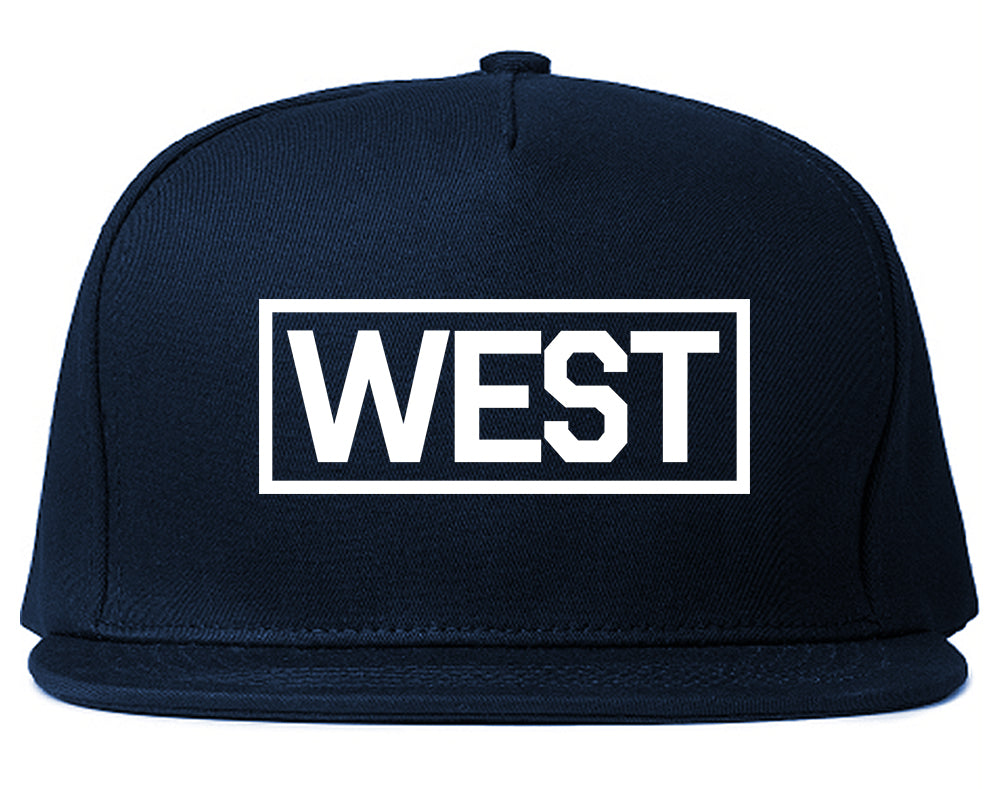 West_Box_Logo Mens Blue Snapback Hat by Kings Of NY