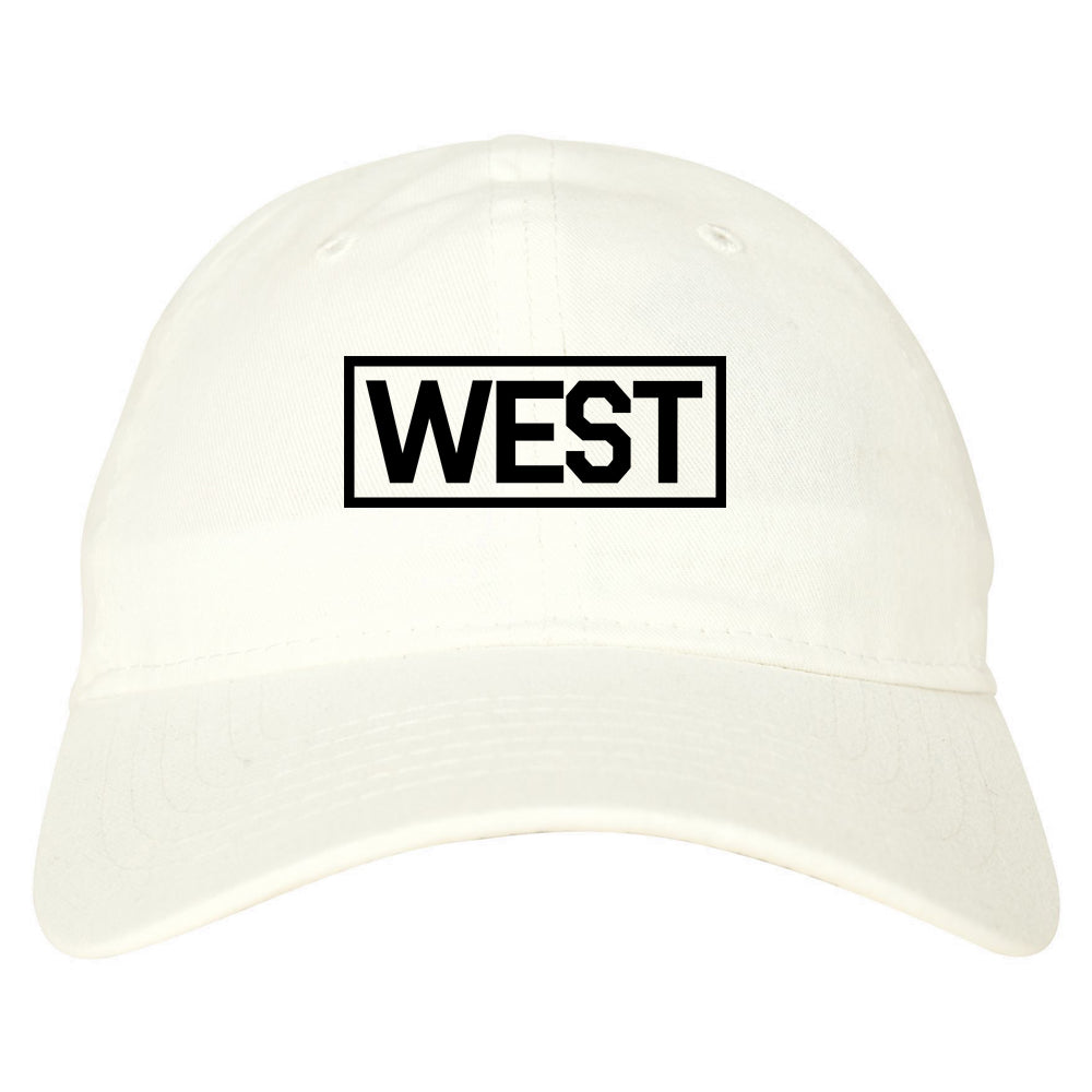 West_Box_Logo Mens White Snapback Hat by Kings Of NY