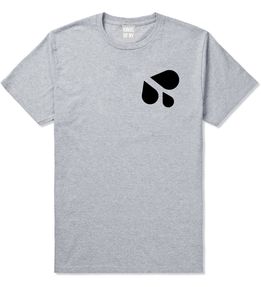 Wet_Splashing_Sweat_Emoji_Chest Mens Grey T-Shirt by Kings Of NY