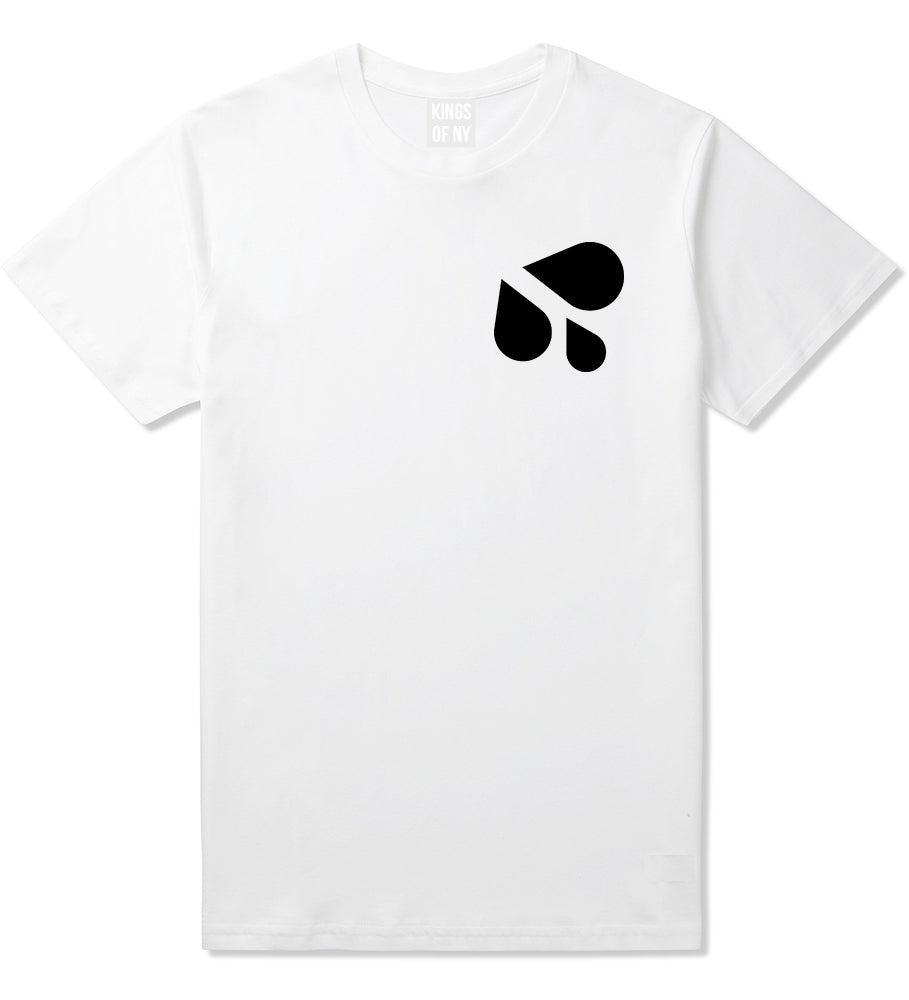 Wet_Splashing_Sweat_Emoji_Chest Mens White T-Shirt by Kings Of NY