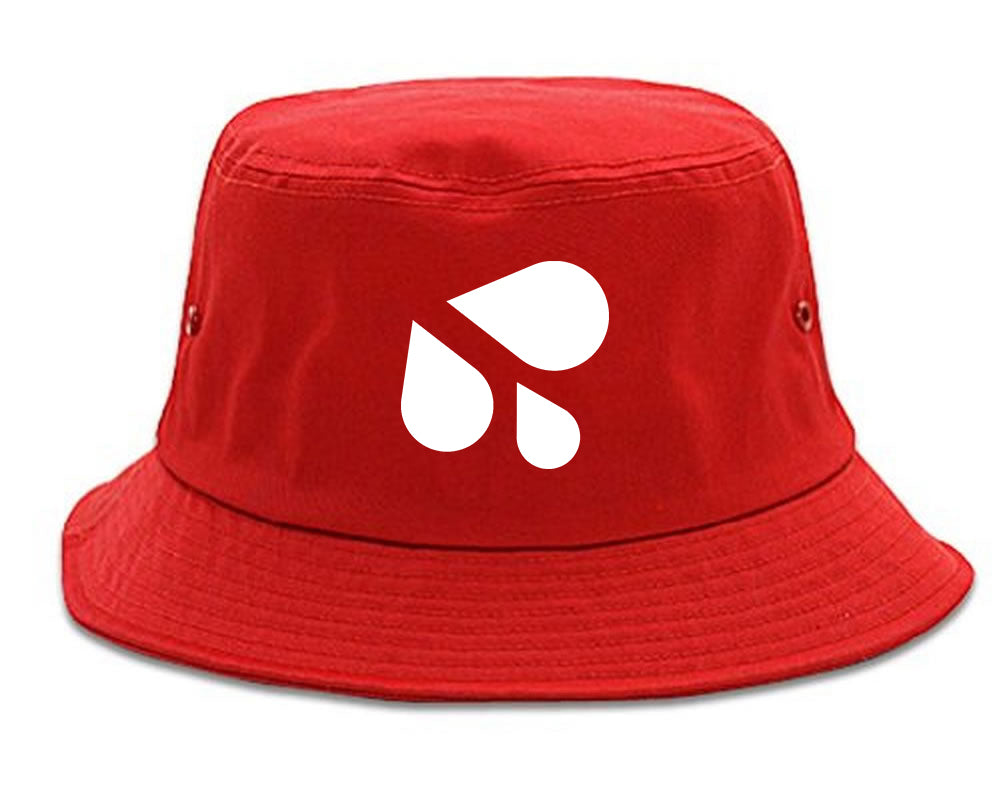 Wet_Splashing_Sweat_Emoji_Chest Mens Red Bucket Hat by Kings Of NY