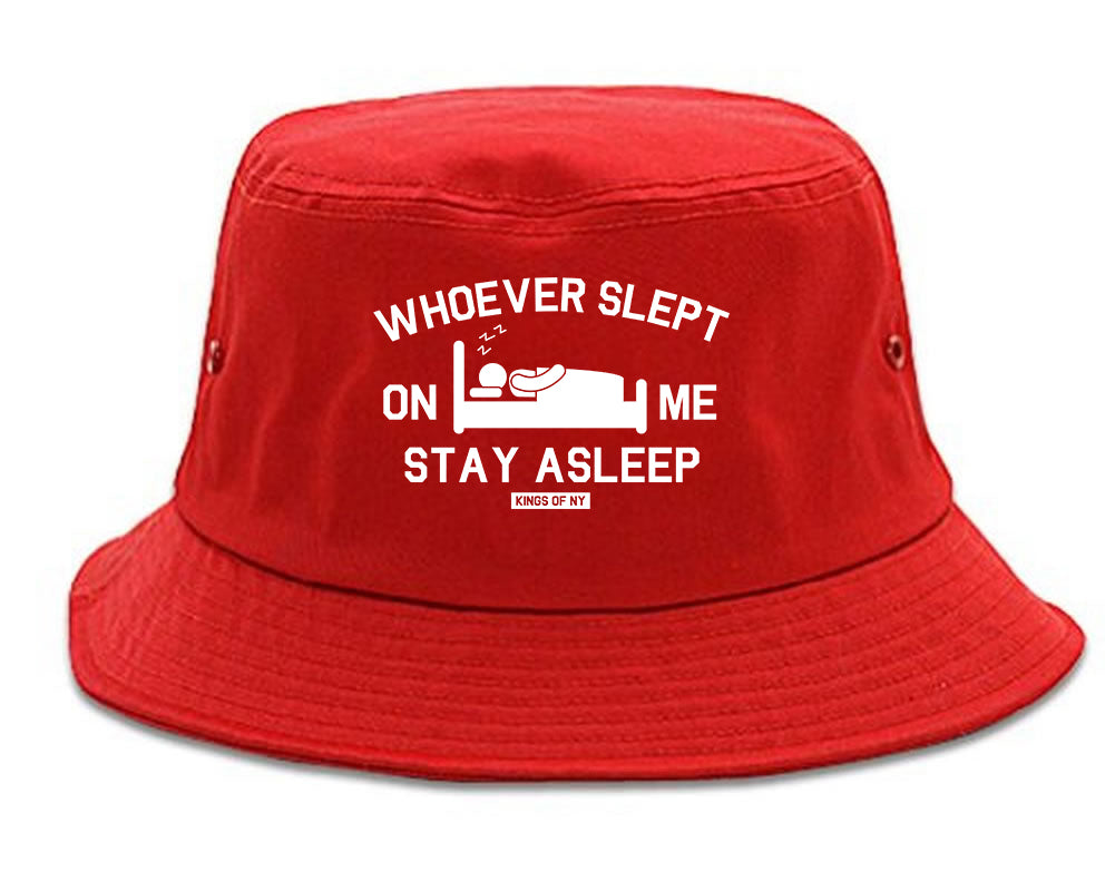 Whoever Slept On Me Stay Asleep Mens Bucket Hat Red