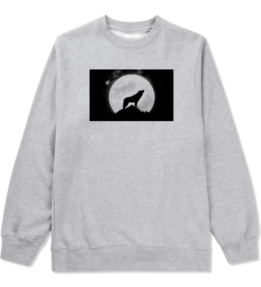 Wolf Howling Moon Crewneck Sweatshirt