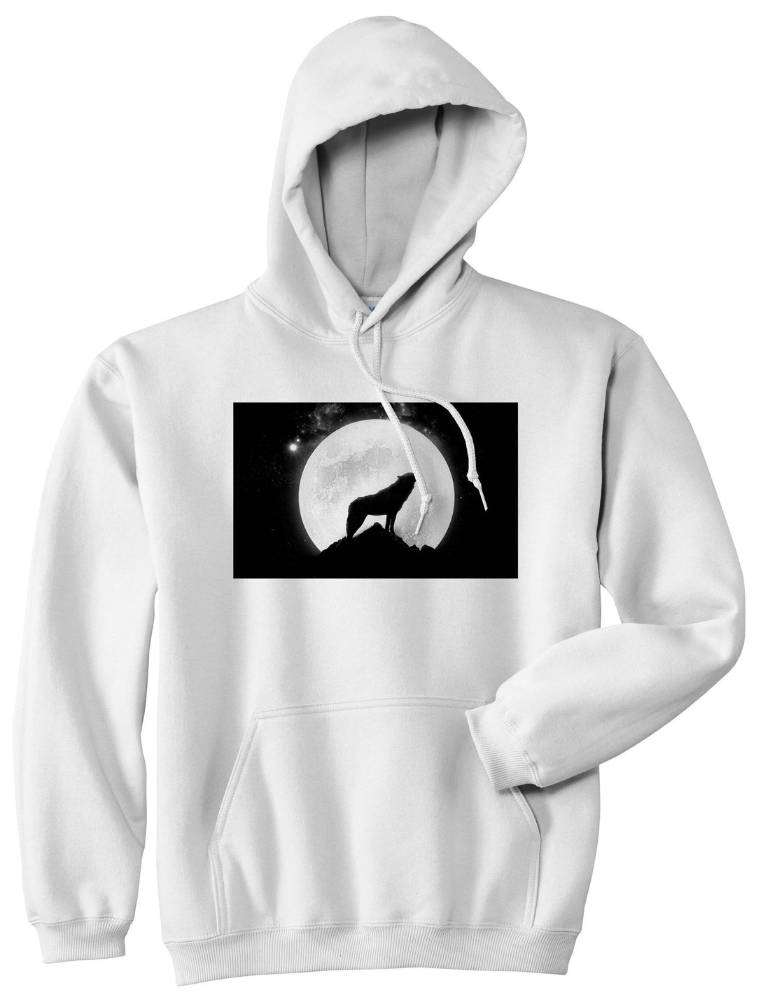Wolf Howling Moon Pullover Hoodie