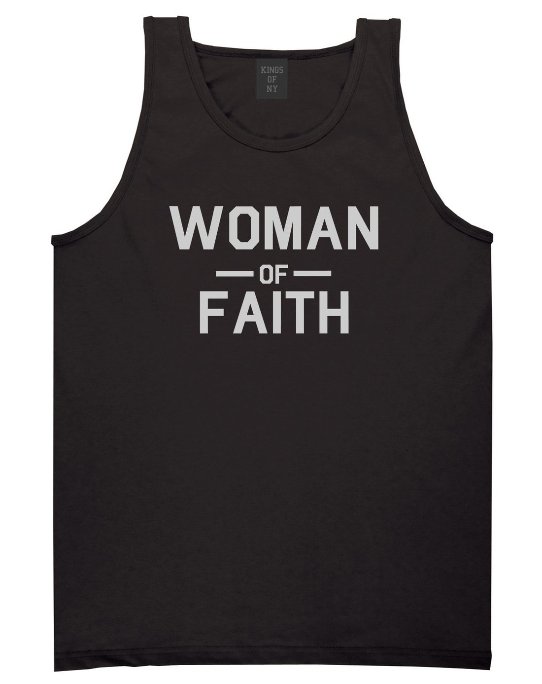 Woman Of Faith God Mens Black Tank Top Shirt by KINGS OF NY