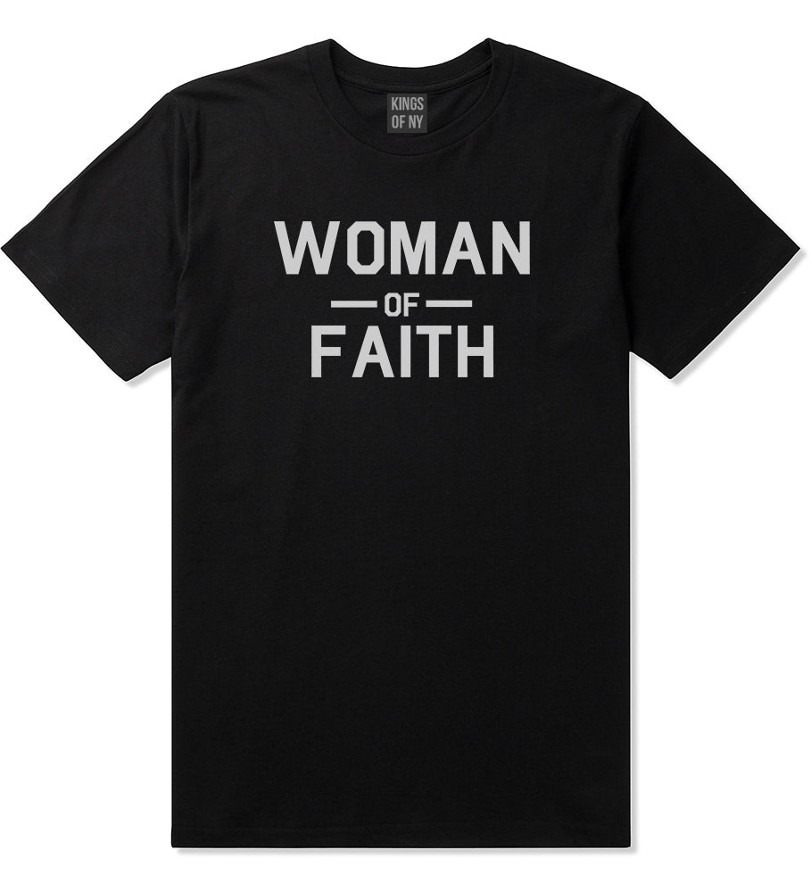 Woman Of Faith God Mens Black T-Shirt by KINGS OF NY